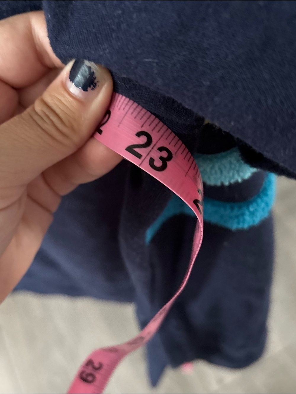 Lou & Grey Navy Crewneck Sweatshirt with Rainbow Stripes - Picture 6 of 8